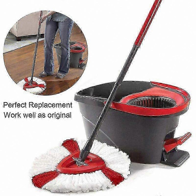 4-Pack Mop Heads for 2-in-1 Cleaning Tools with Easy Wring and Turbo Functionality