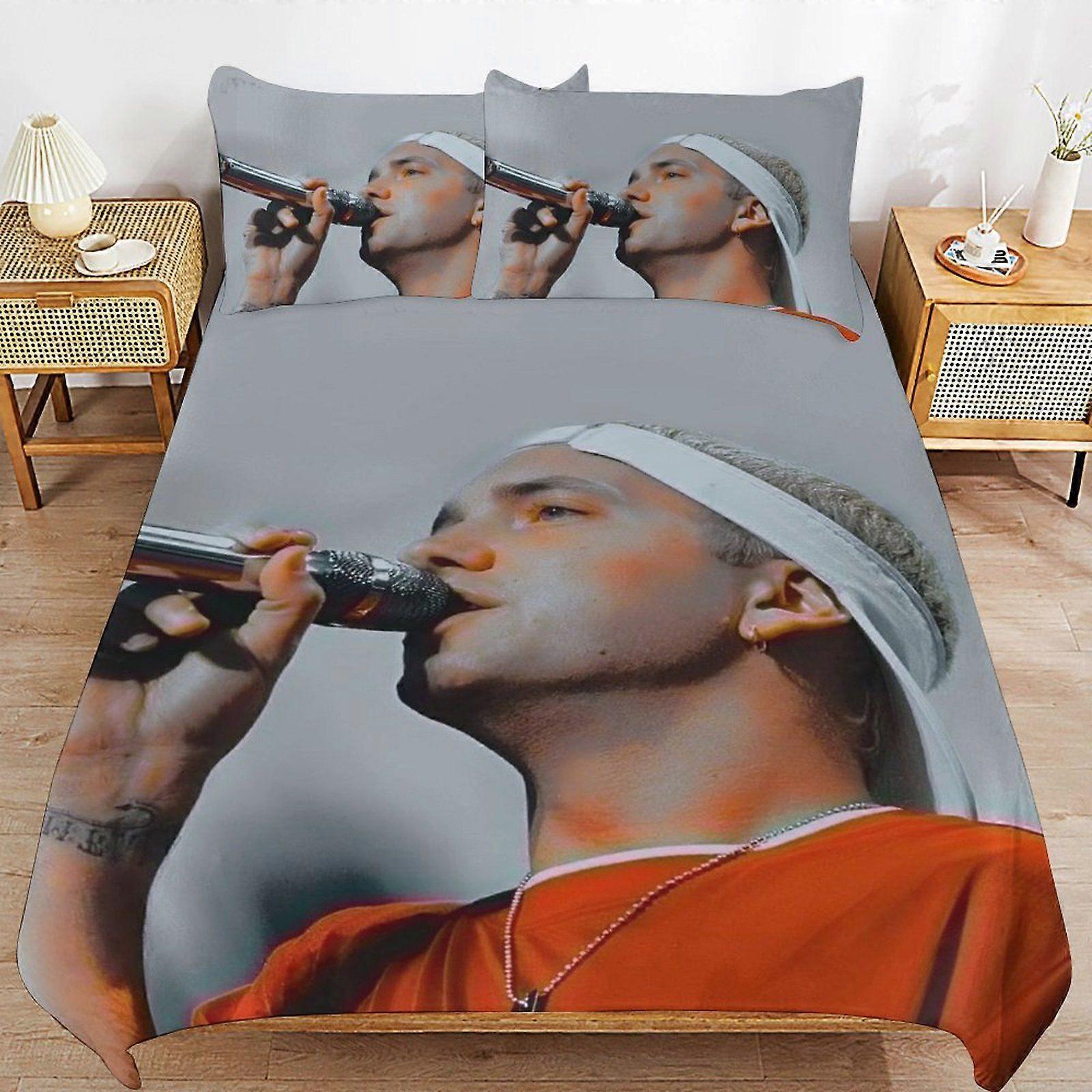 S353 eminem Soft Sleep Safe Threaded Build Machine Ready Closure Duvet Cover Sets for Bedroom A353