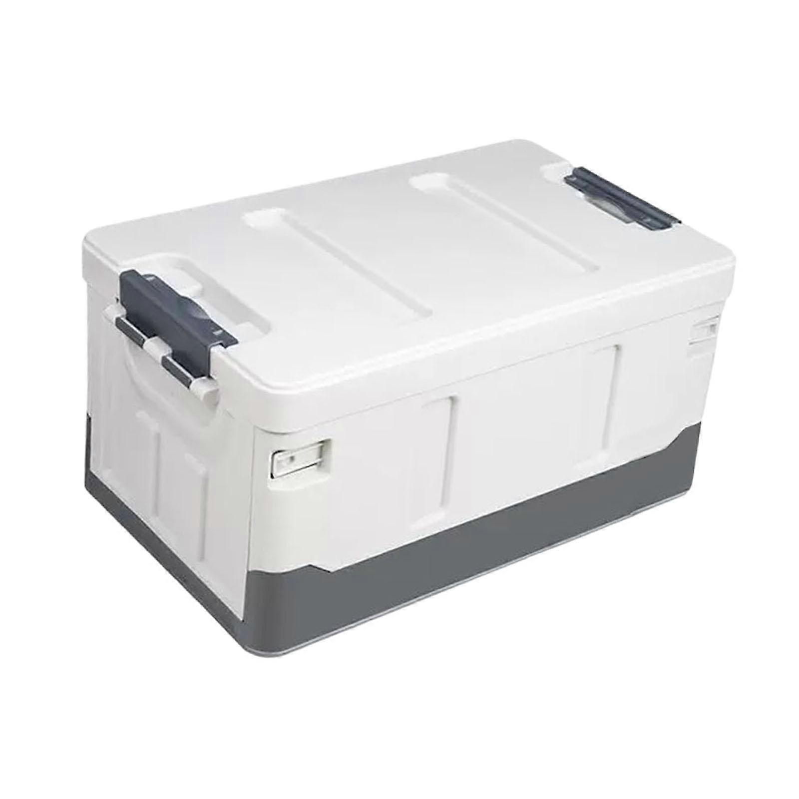 Car Trunk Organizer Storage Bin 35L Stackable Sturdy Foldable with Lid Cargo