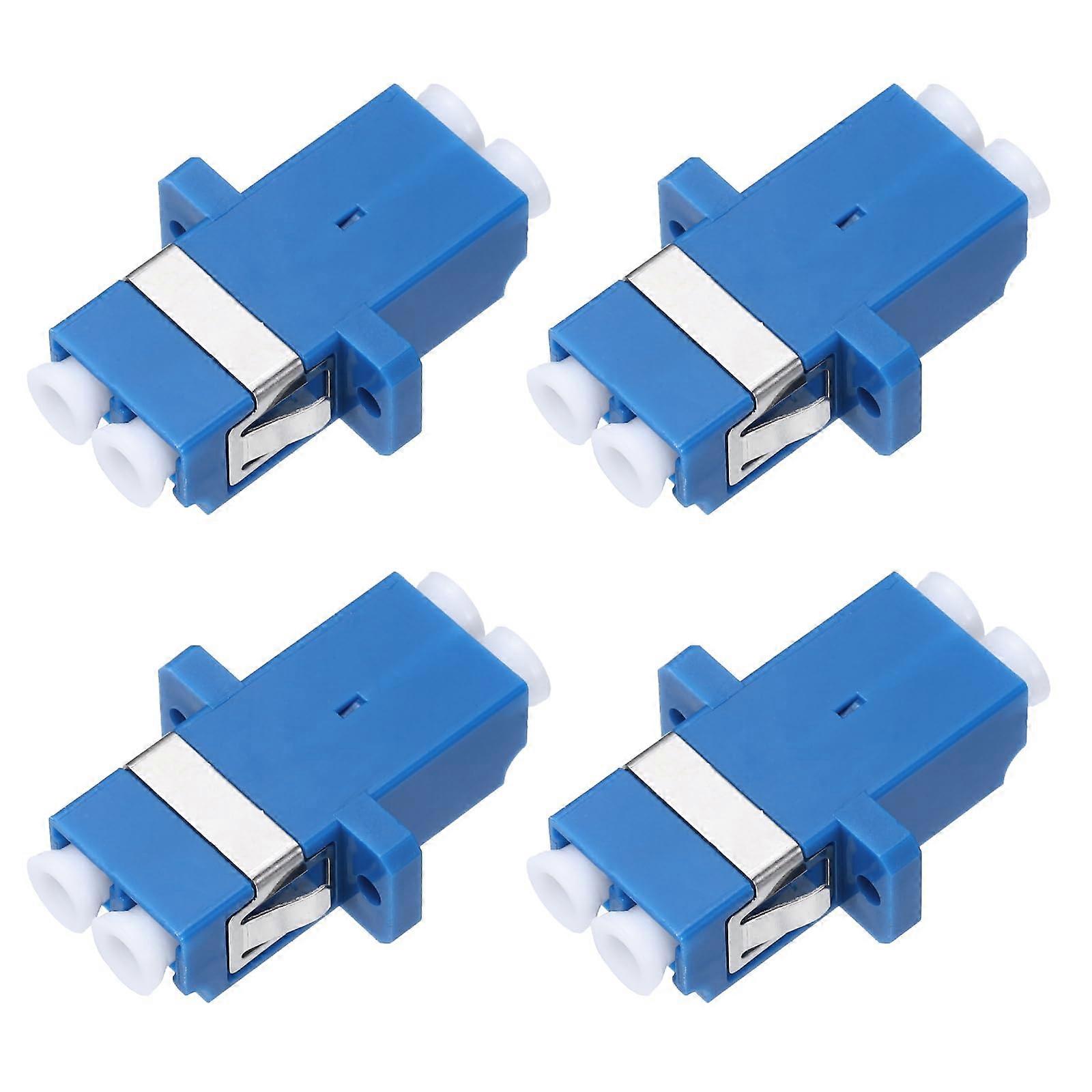 Fiber Optic Coupler LC/UPC Duplex Single Mode Fiber Optic Cable Adapter 4 Pack