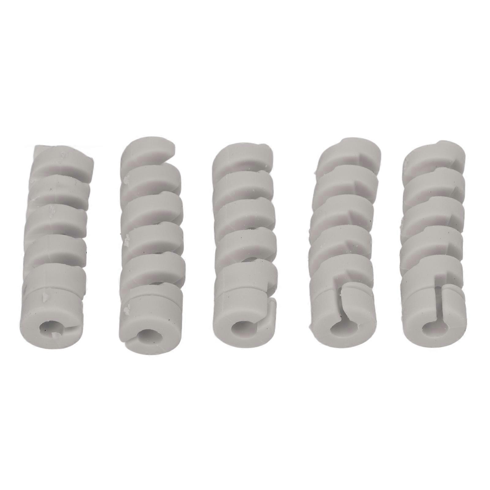 CANSUCC 5Pcs Gray Bicycle Cable Sleeve 35mm x 9mm TPR Protector