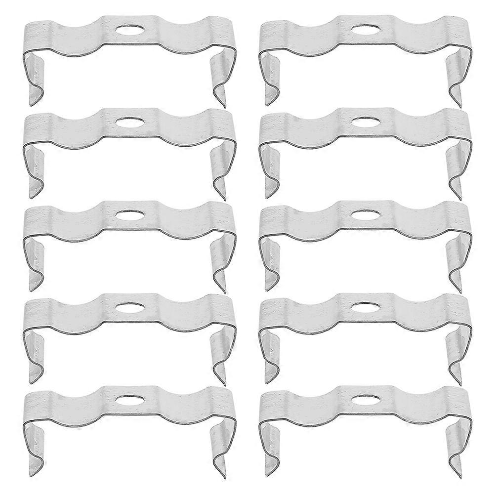 LED Light Clamp Metal Lamp Clamp for Light 30Pcs Silver Mounting Clips