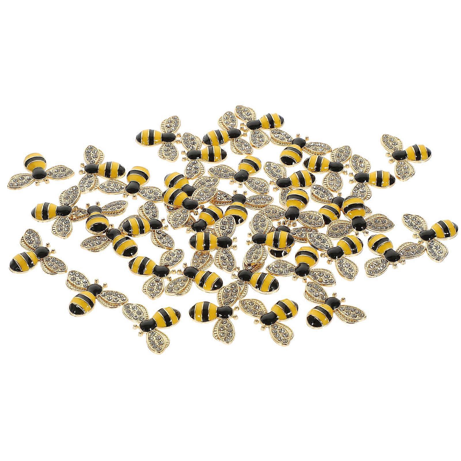 Bee Alloy Charms Delicate Bee Flatback Charms for DIY 160Pcs Set
