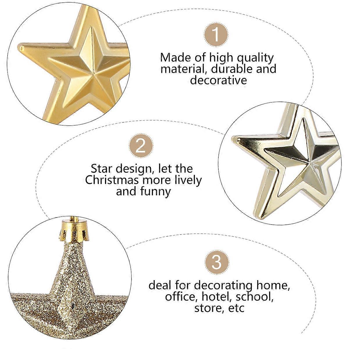 Christmas Tree Hanging Decor for Hanging 18Pcs Plastic Stars