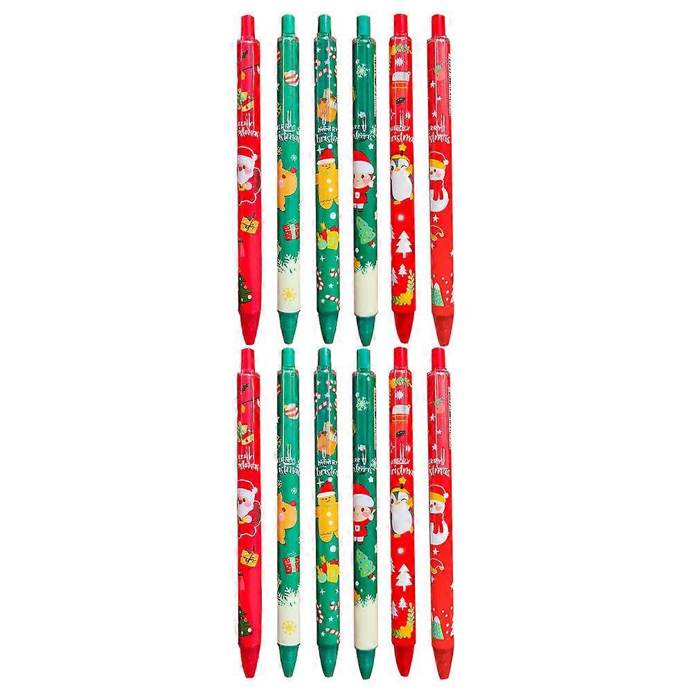 Gel Pens For Students Christmas Themed Writing Assorted Color 24Pcs