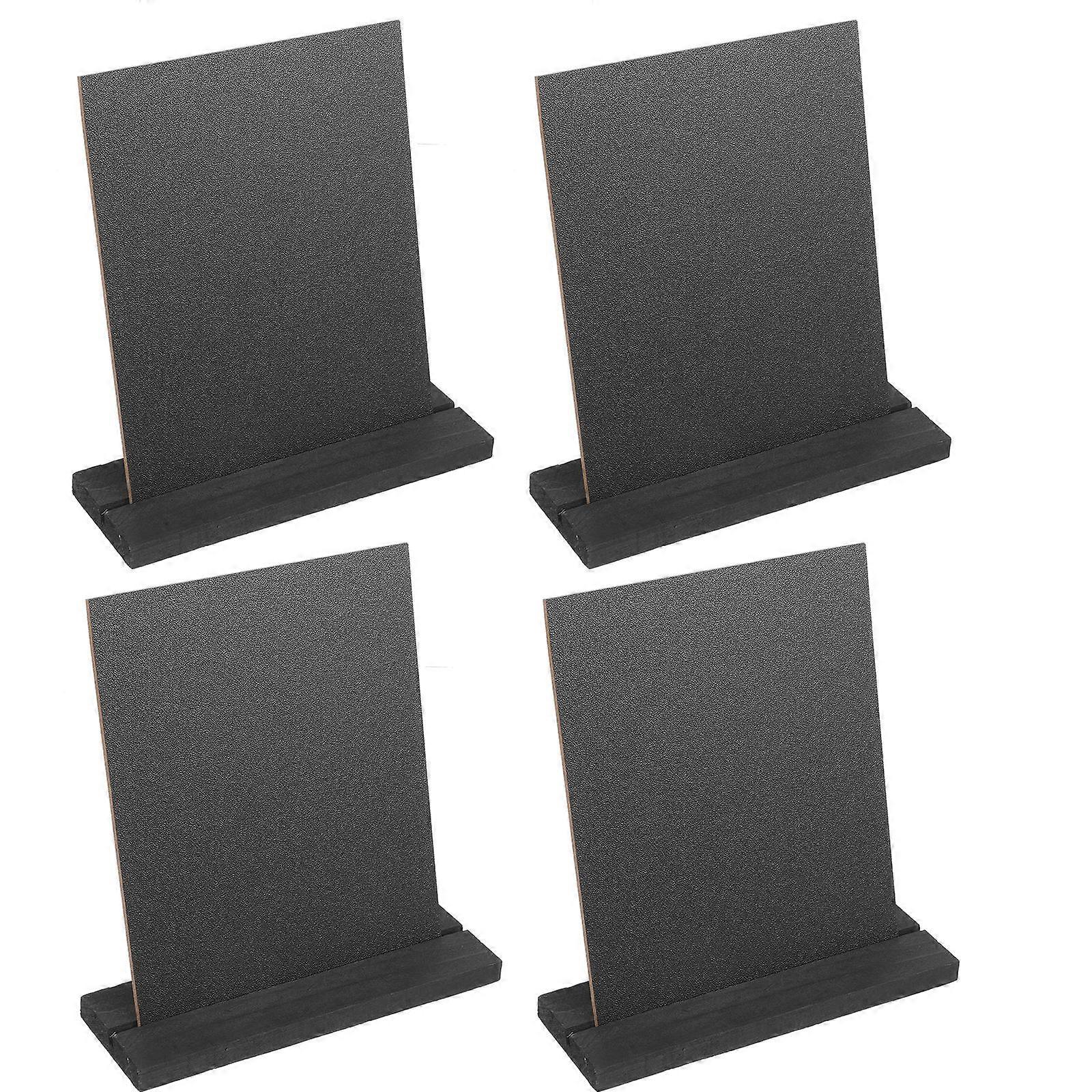 Black Double-Sided Writing Board Blackboard for Writing 12Pcs with Base