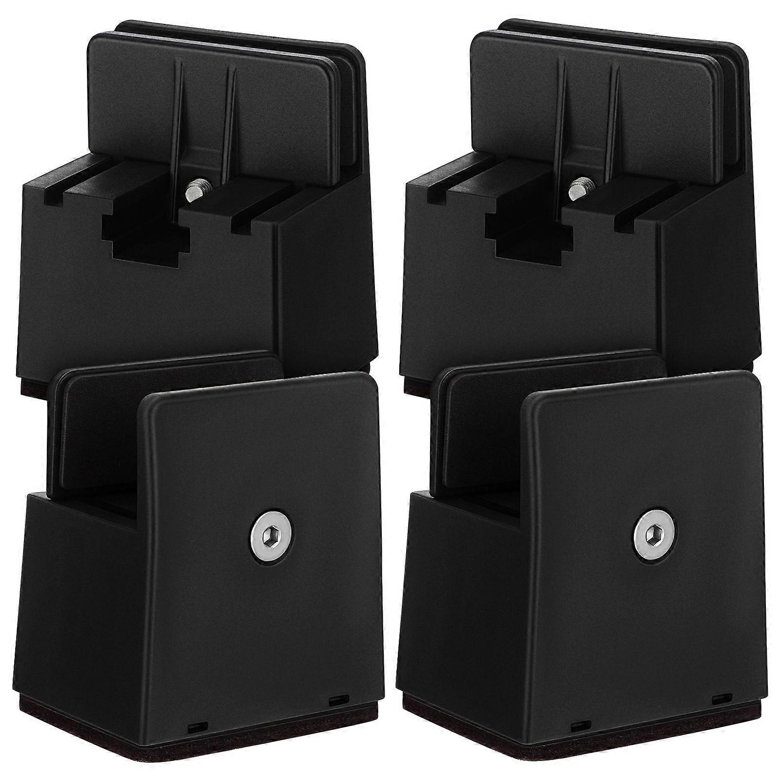 Furniture Risers Metal Adjustable Couch Support for Desk 16Pcs Beige