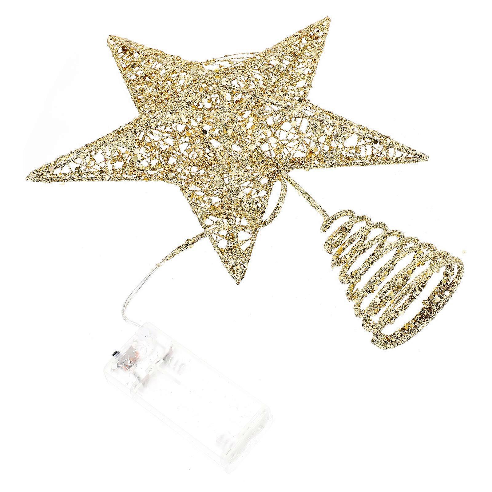 Glowing Tree Topper Christmas Tree Topper for Decoration 2Pcs Star