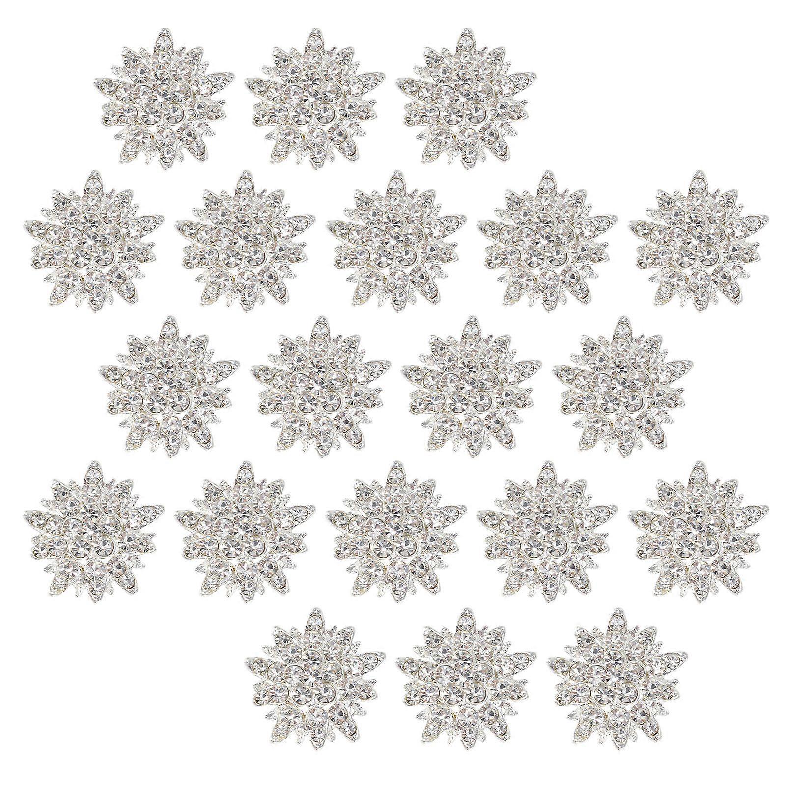 48Pcs Snowflake Shaped Christmas Charms for DIY Decoration