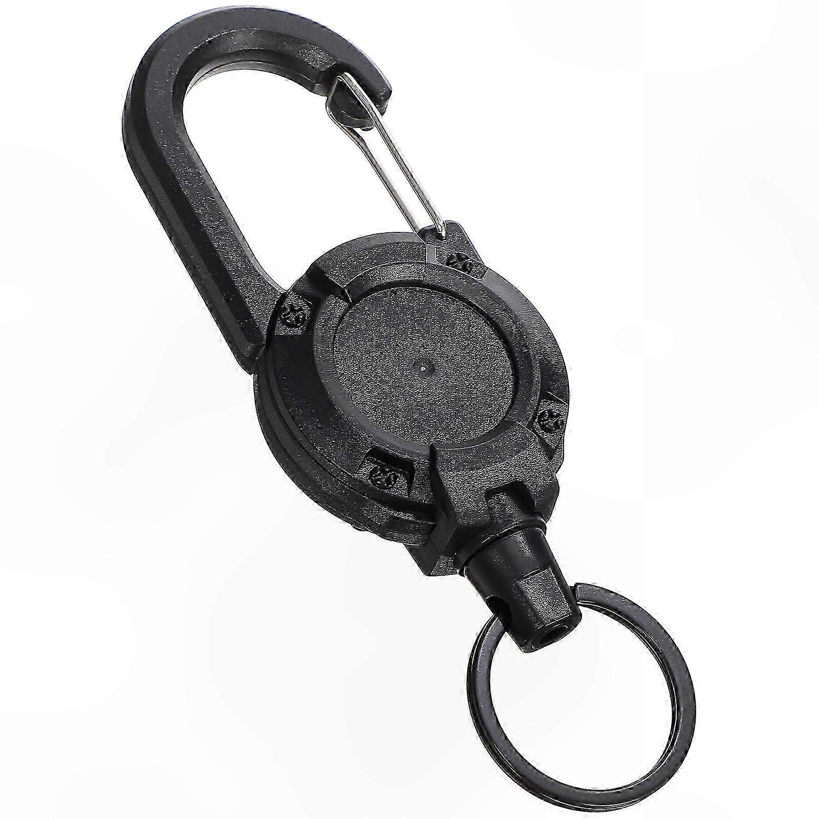 Retractable Badge Reel with Steel Wire Rope Clamp for Secure Functionality