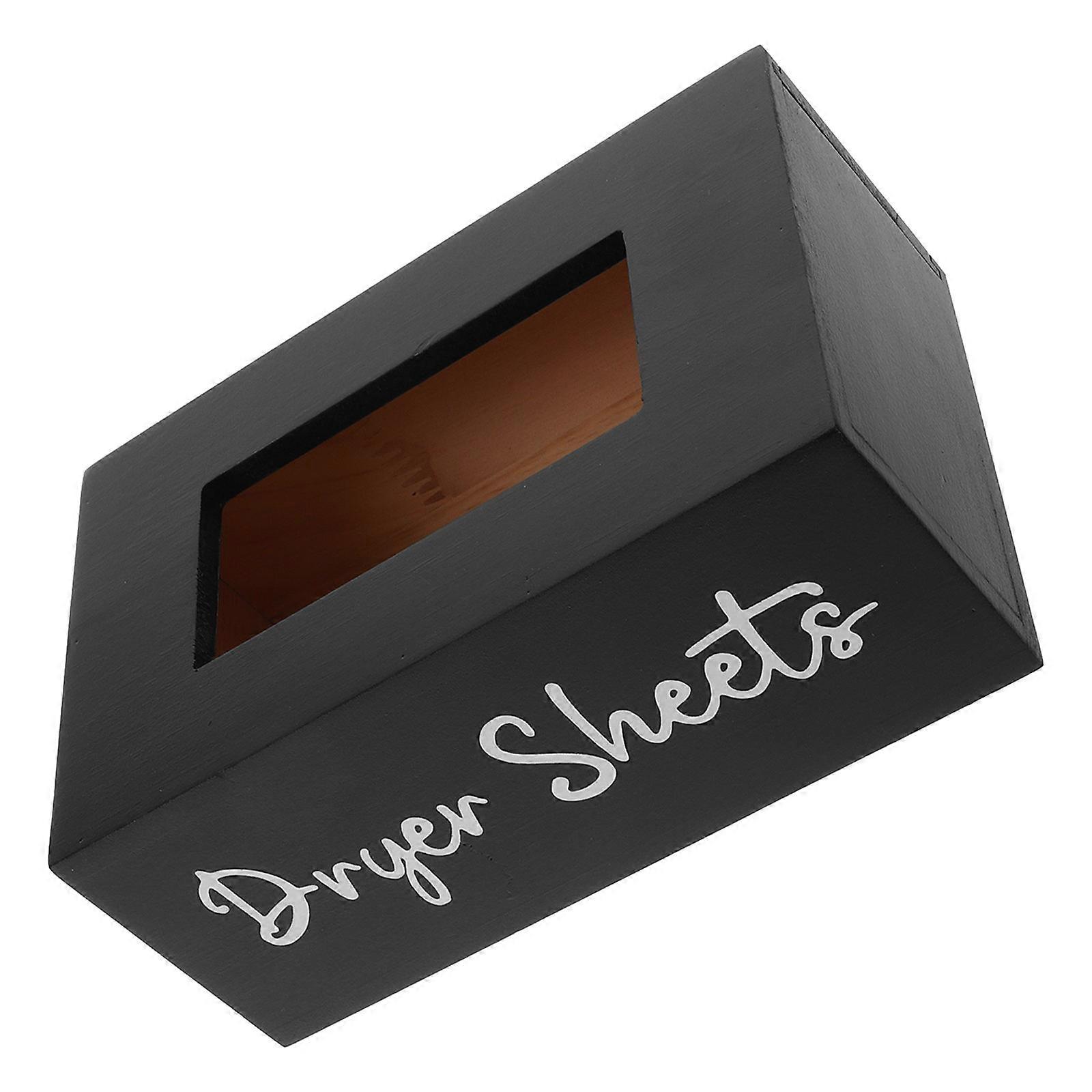 Wooden Tissue Paper Dispenser 2Pcs Multipurpose Napkin Holder For Home And Workspace With Simple Black Design