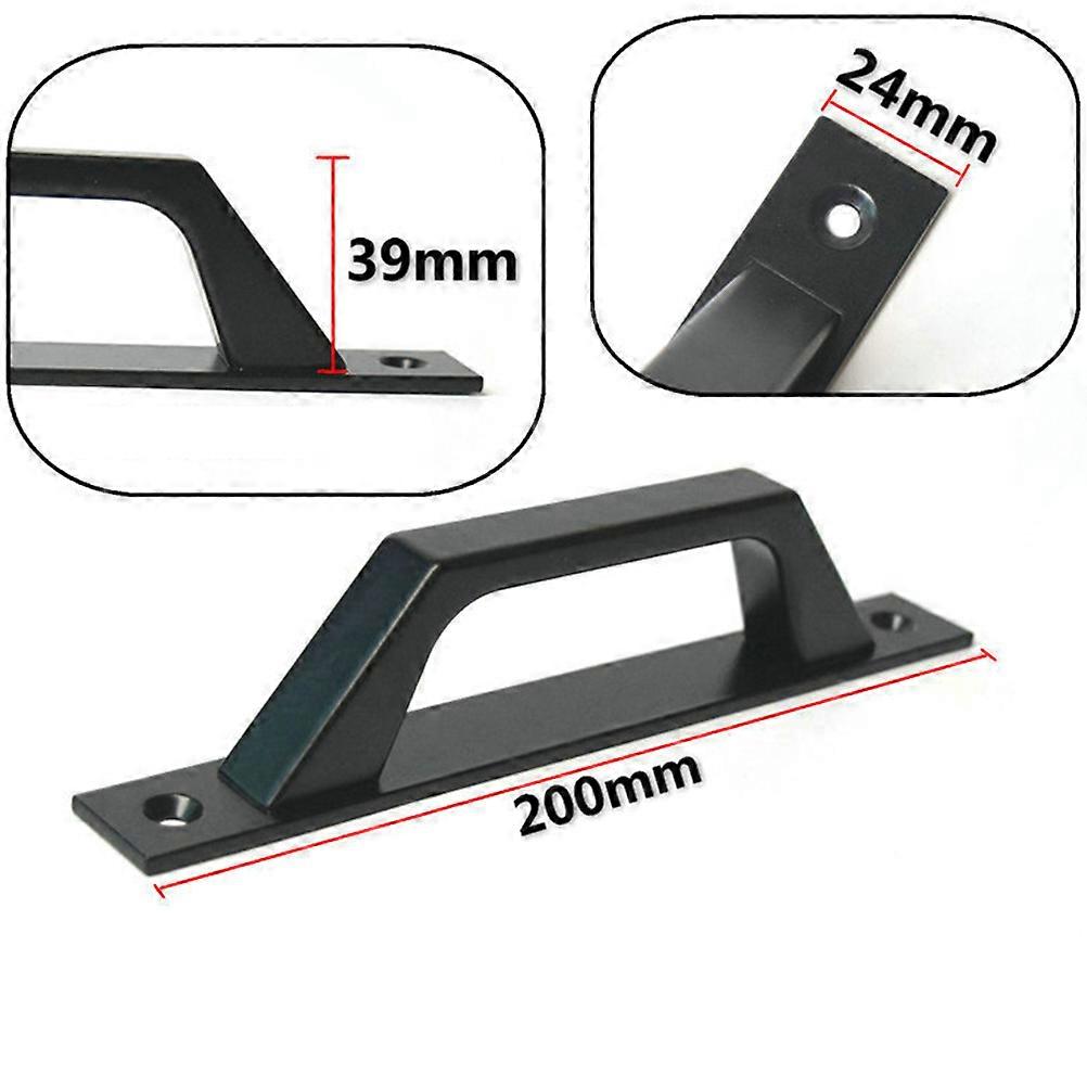 Bar Pull Handle Industrial Style Door Handle for 2Pcs Aluminium Alloy Black