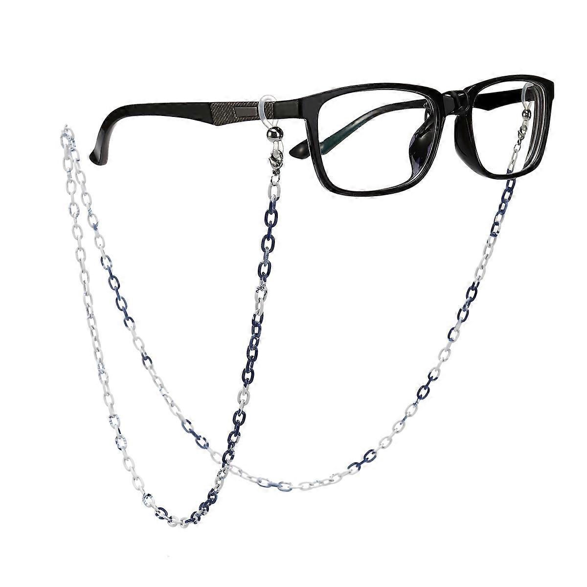 Glasses Chain Aluminum Eyeglass Necklace Cord Strap for 2Pcs Blue