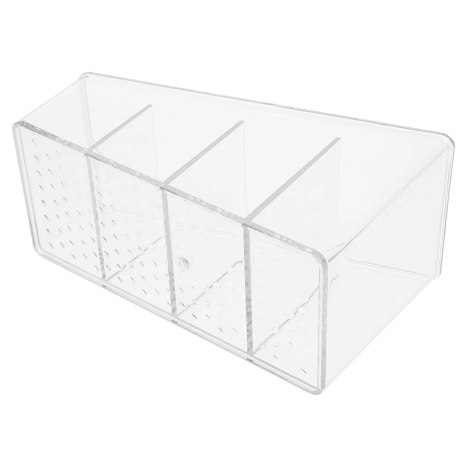 Tea Storage Container Organizer Box Plastic Rectangular Sleek Coffee Shop Counters 1Pack