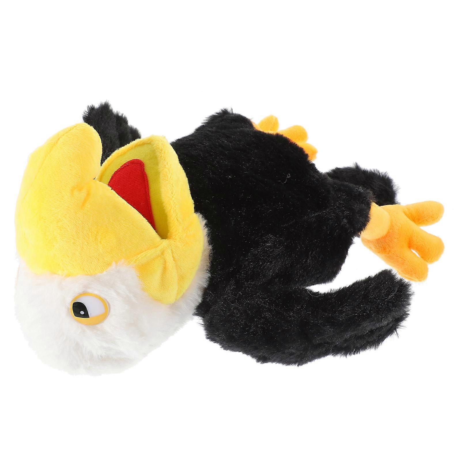 Educational Plush Bird Hand Puppet Toy for Storytelling 2Pcs Black