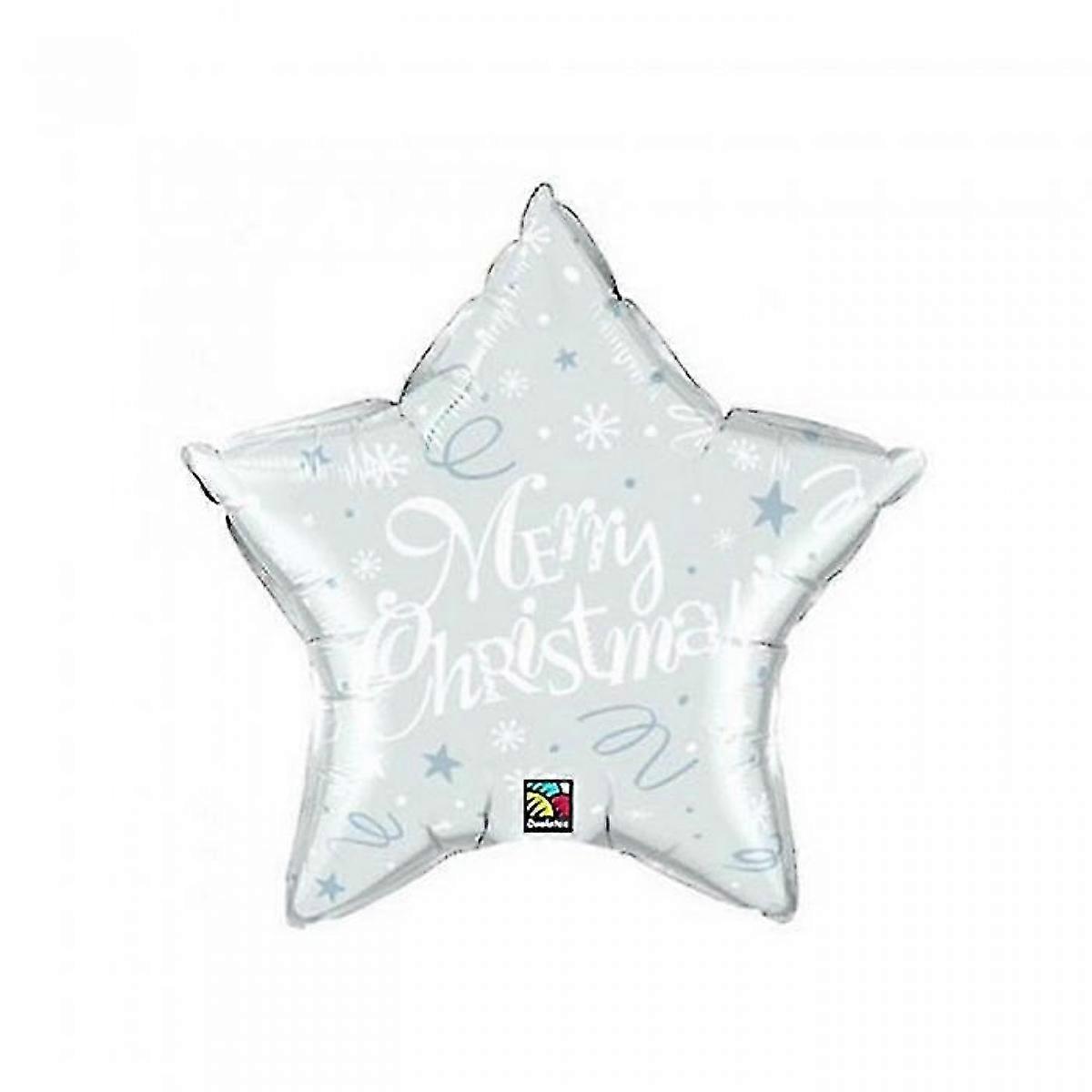 Merry Christmas Star Shaped Festive Foil Balloon