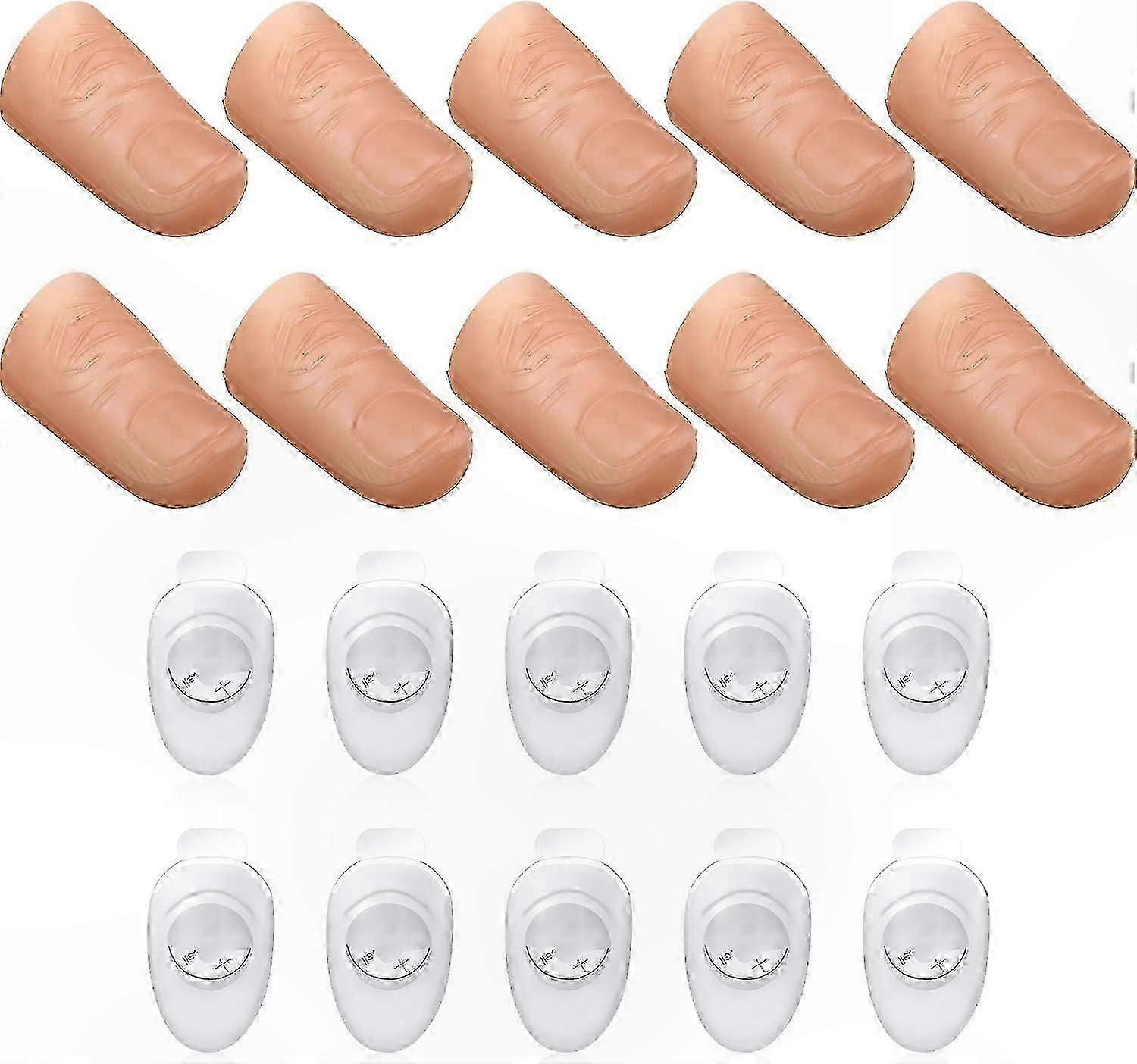10-Pack LED Finger Lights for Halloween Pranks and Performances