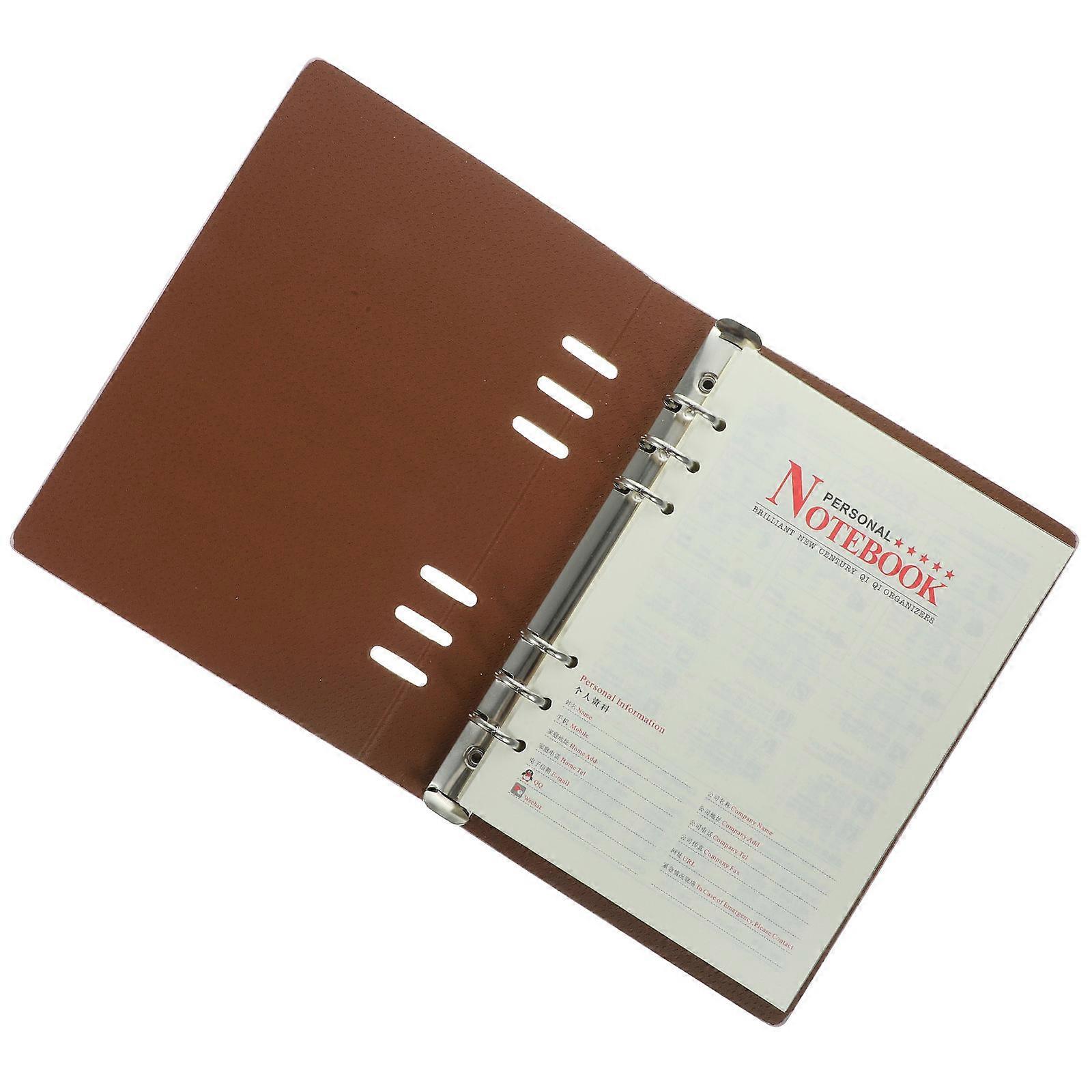 Binder Pink Notebook for Office 2Pcs Portable Student Writing Notebook Gift