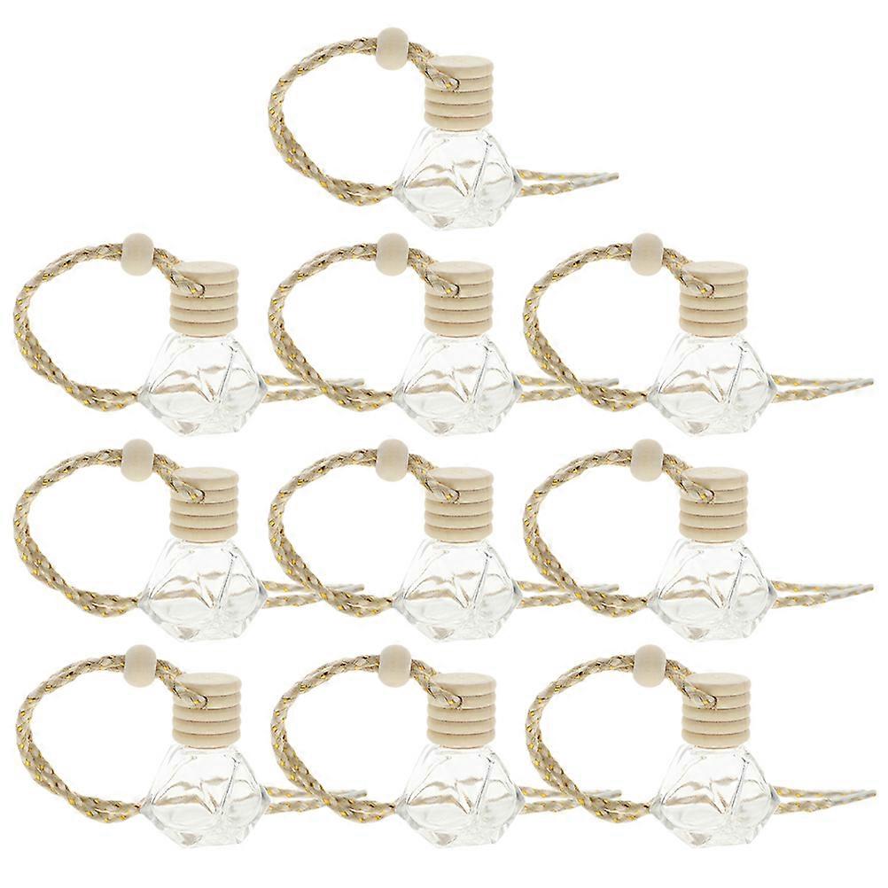 Transparent Perfume Bottle Hanging Car Diffusers Decorative 80Pcs