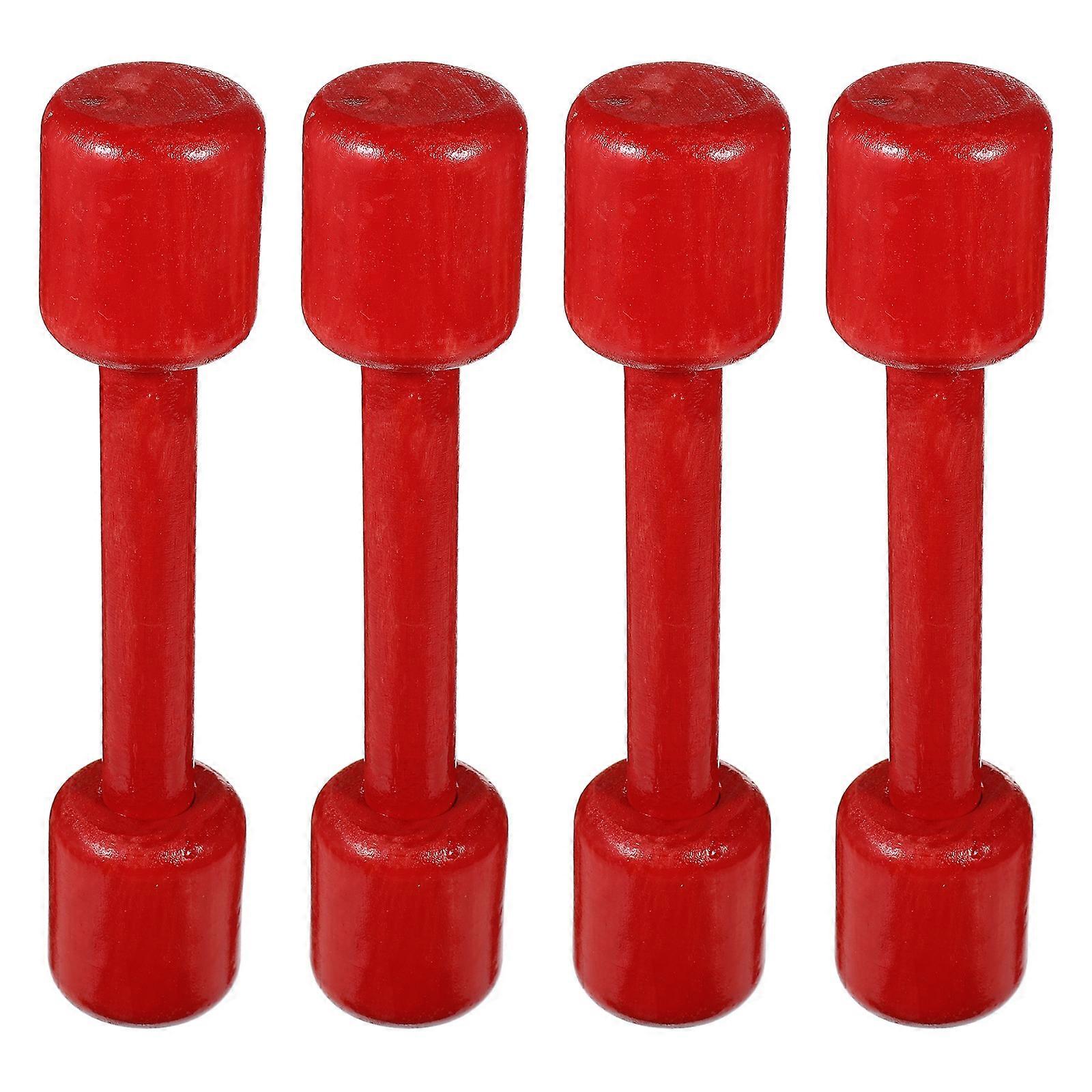 Kids Dumbbells Set 4Pcs Wooden Toy Dumbbell Perfect For Kindergarten Activities Imaginative Play Handheld Design