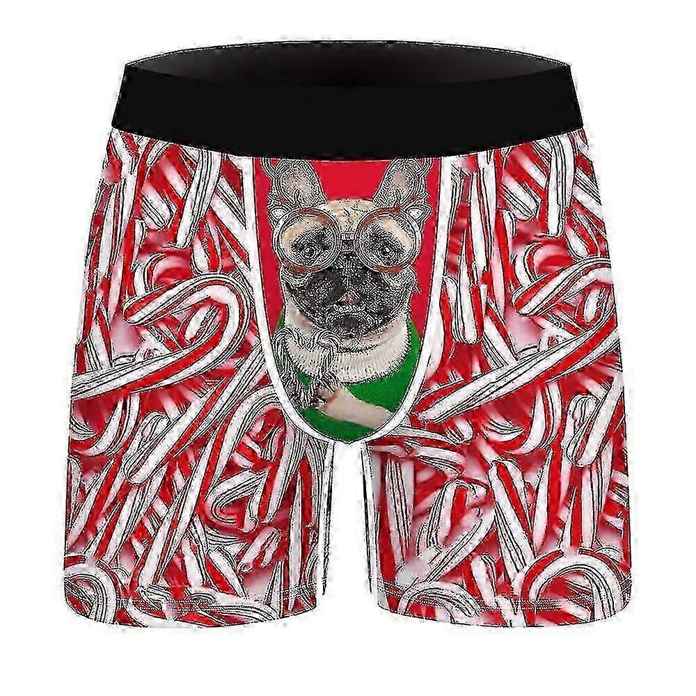 Roliga 3D-tryckta julboxershorts för män, boxershorts, underkläder, skämt, present - Yvan