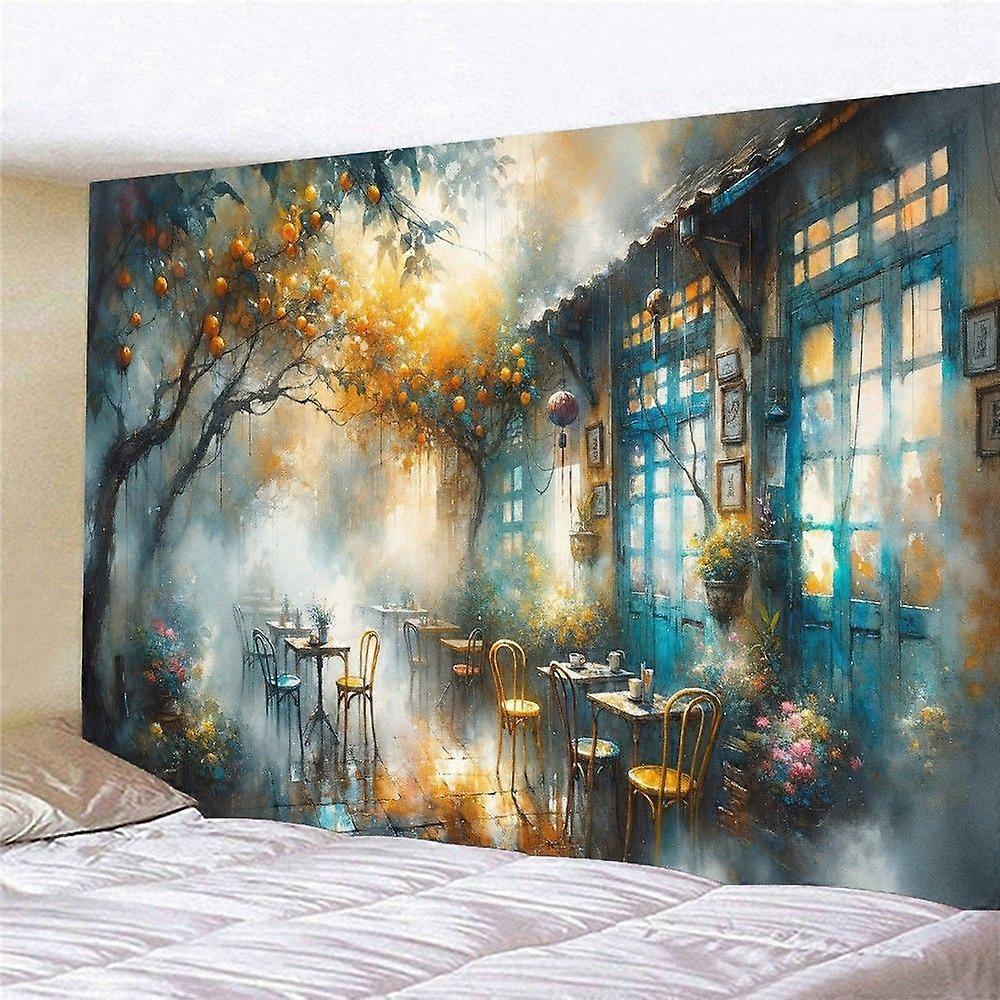 Retro Cafe under Lights Tapestry Wall Hanging Bedspread Backdrop GT 627