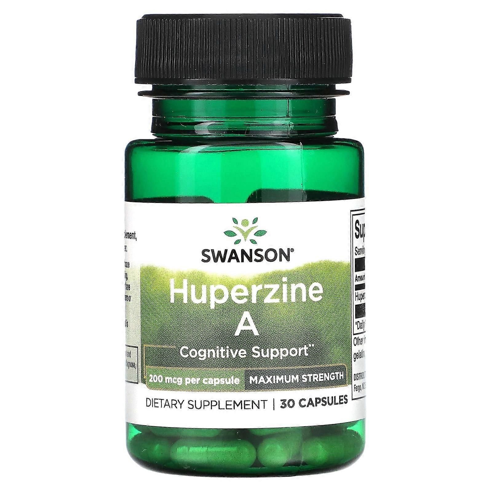 Huperine A, Maximum Strength, 200 mcg, 30 Capsules