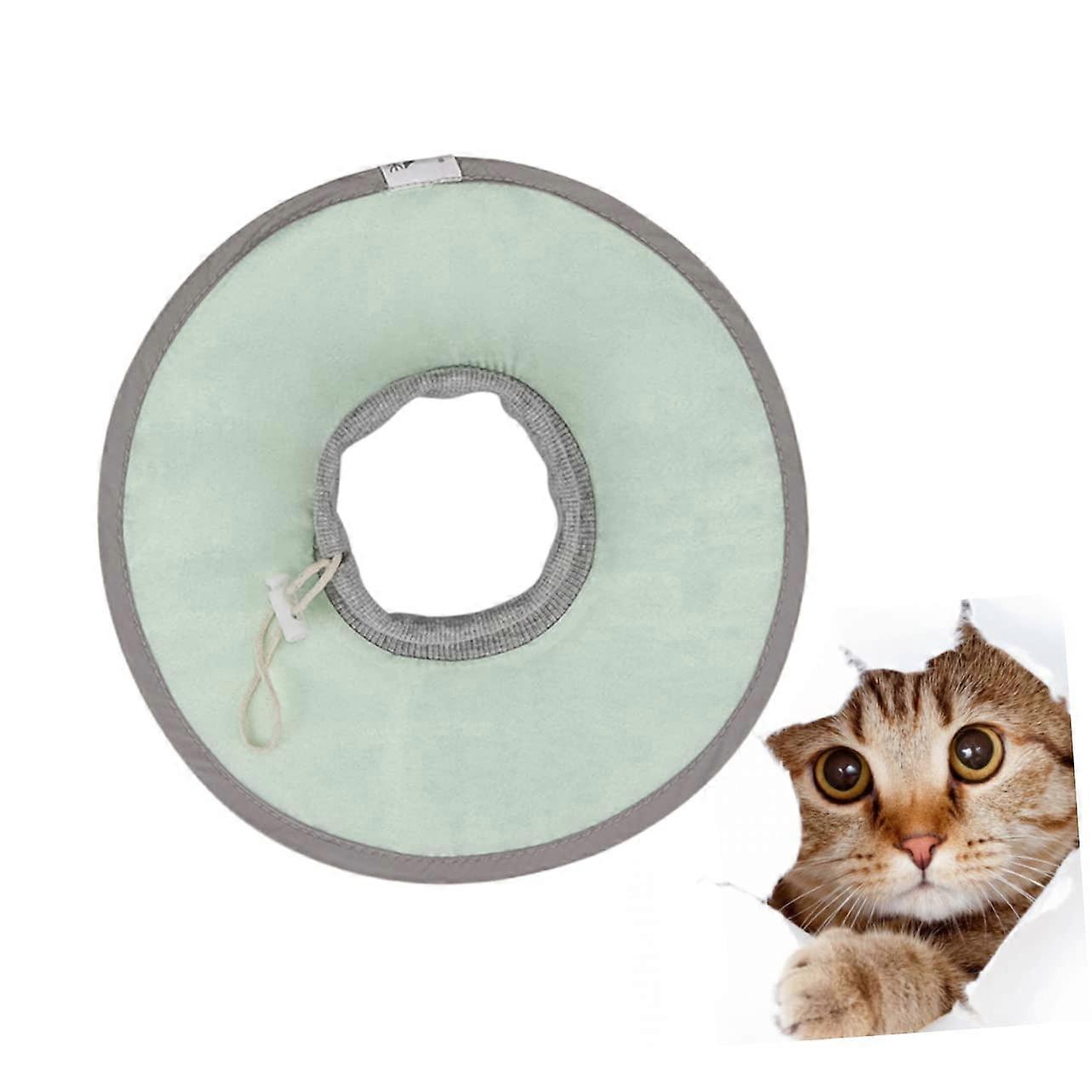 Lightweight Cat Recovery Collar Breathable Elizabethan Design Wound Protection Adjustable Size Comfortable Fit