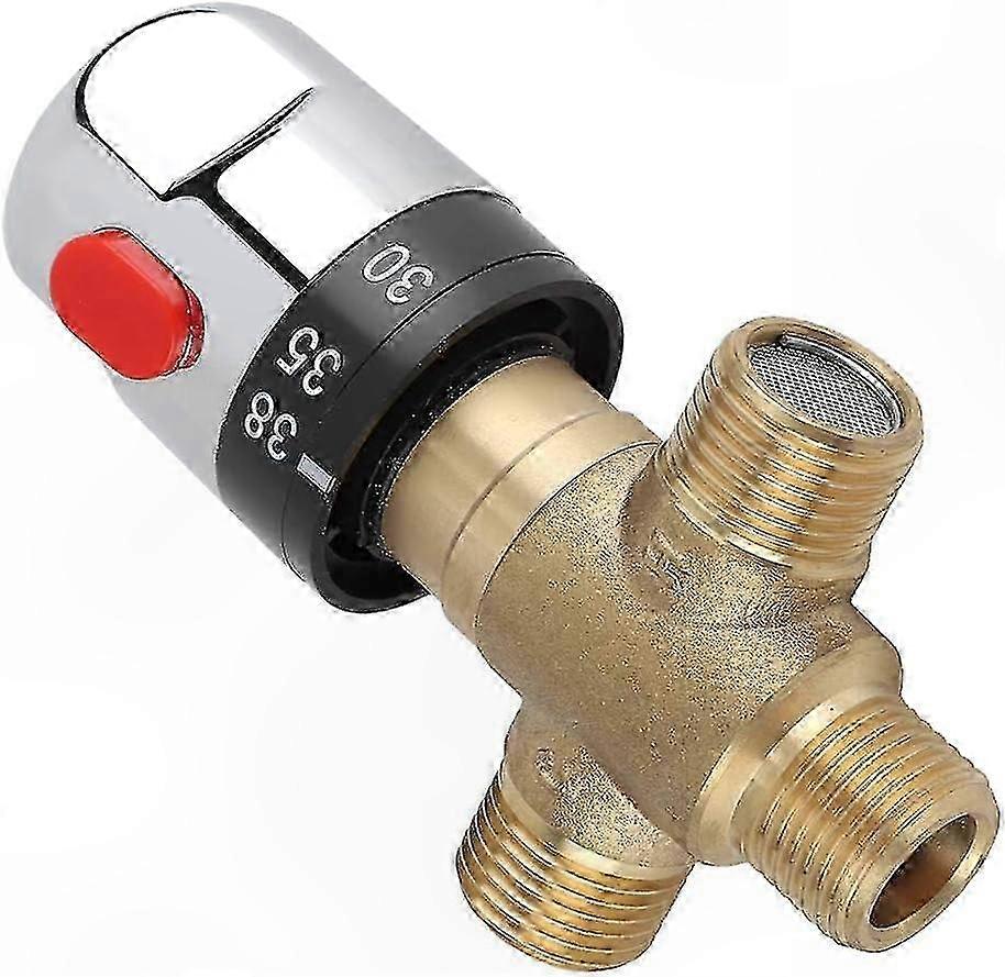Solid Brass 3-Way Shower Thermostatic Mixing Valve for Temperature Control