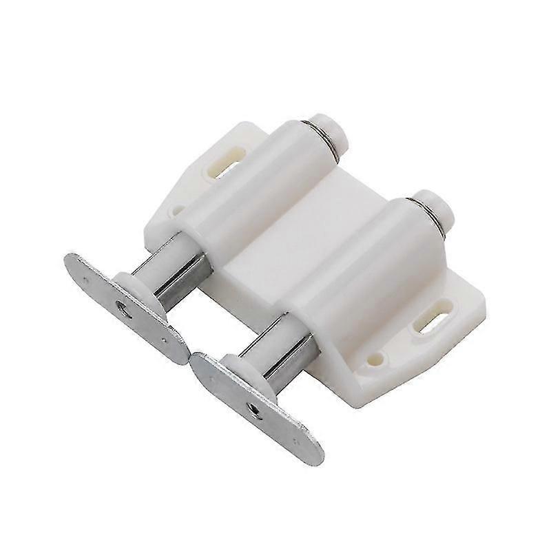 Cabinet Door Catch Push Open Cupboard Magnetic Pressure Touch Latch4pcs-white