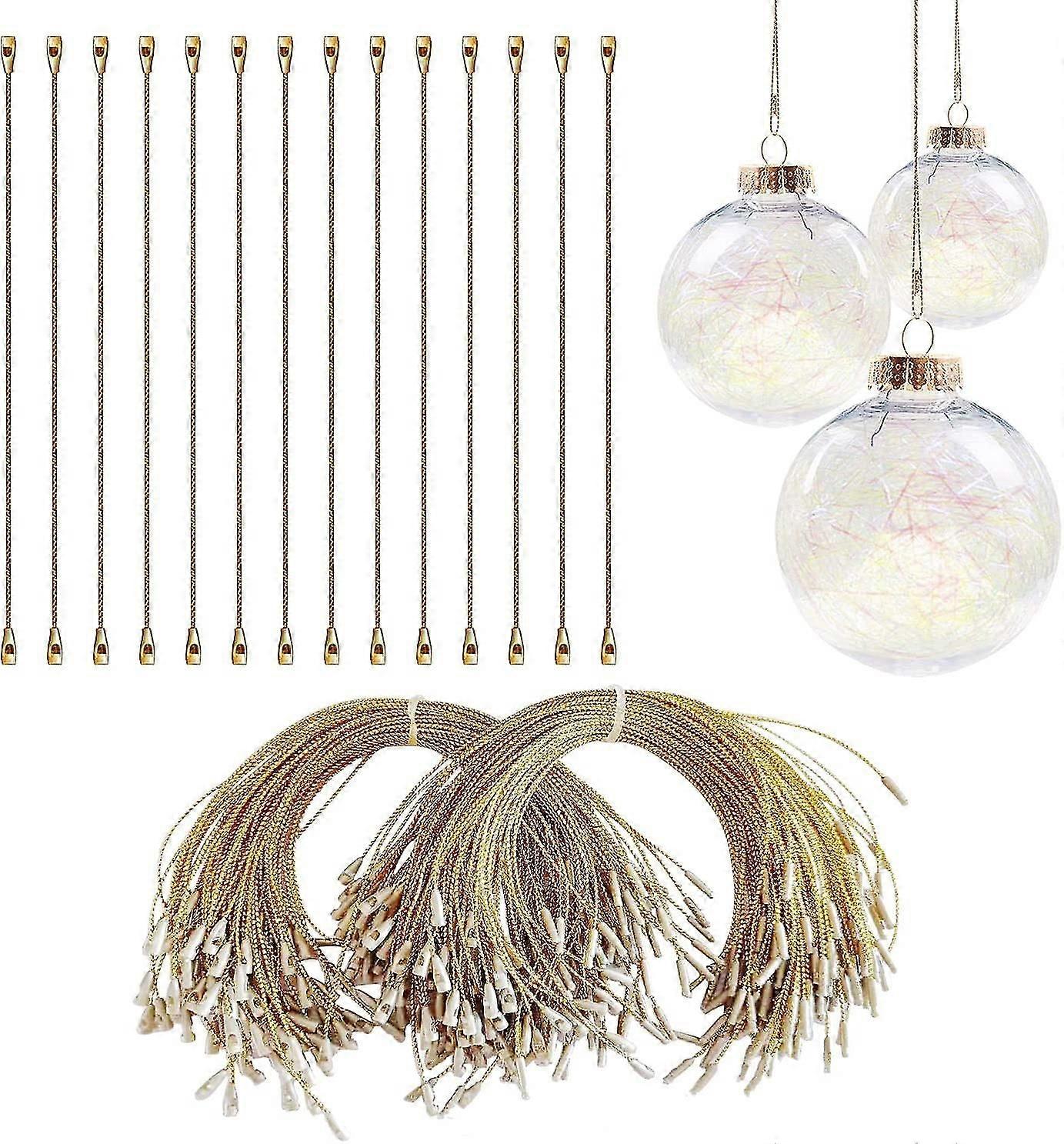 200pcs Christmas Ornament String With Snaps Christmas Tree Ornament Hooks