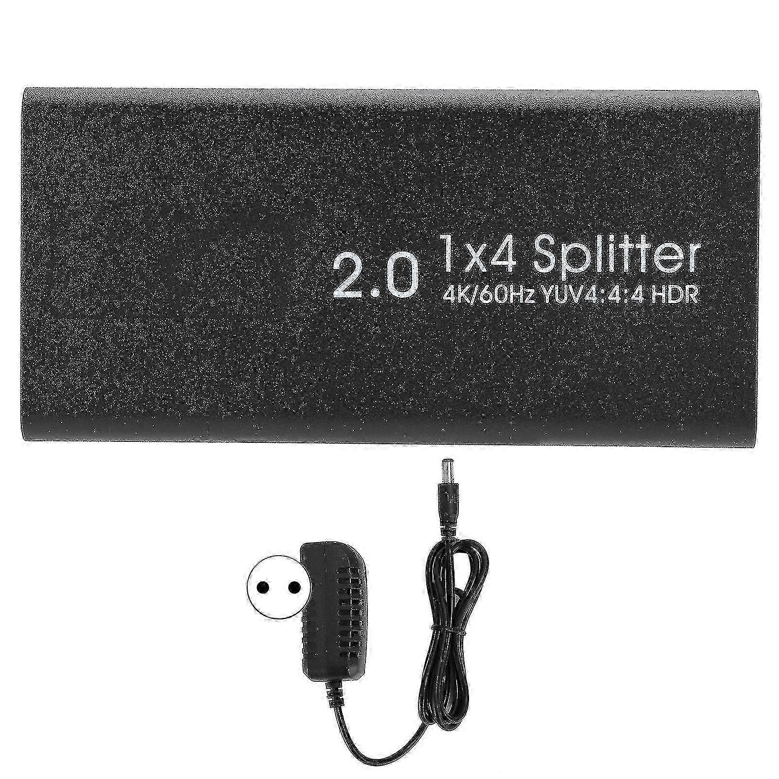 Hdmi2.0 High Definition Splitter 4k 60hz 1x4 Hdmi 1 In 4 Out Split Screen 100240veu