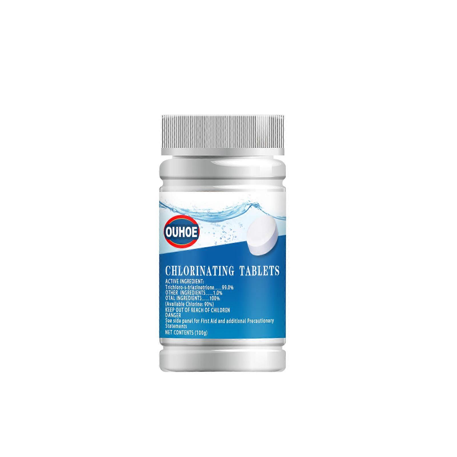 Chlorinating Tablets, Water Cleaning Pool Cleaning Multifunctional Cleaning Effervescent Tablets