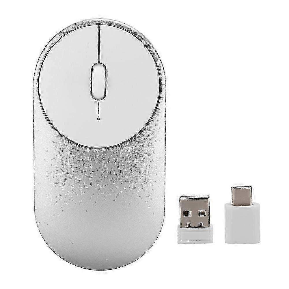 2.4G USB Type C Wireless Mouse with Dual Receiver - Computer Accessory Compatible with Microsoft, Android & iMac Devices
