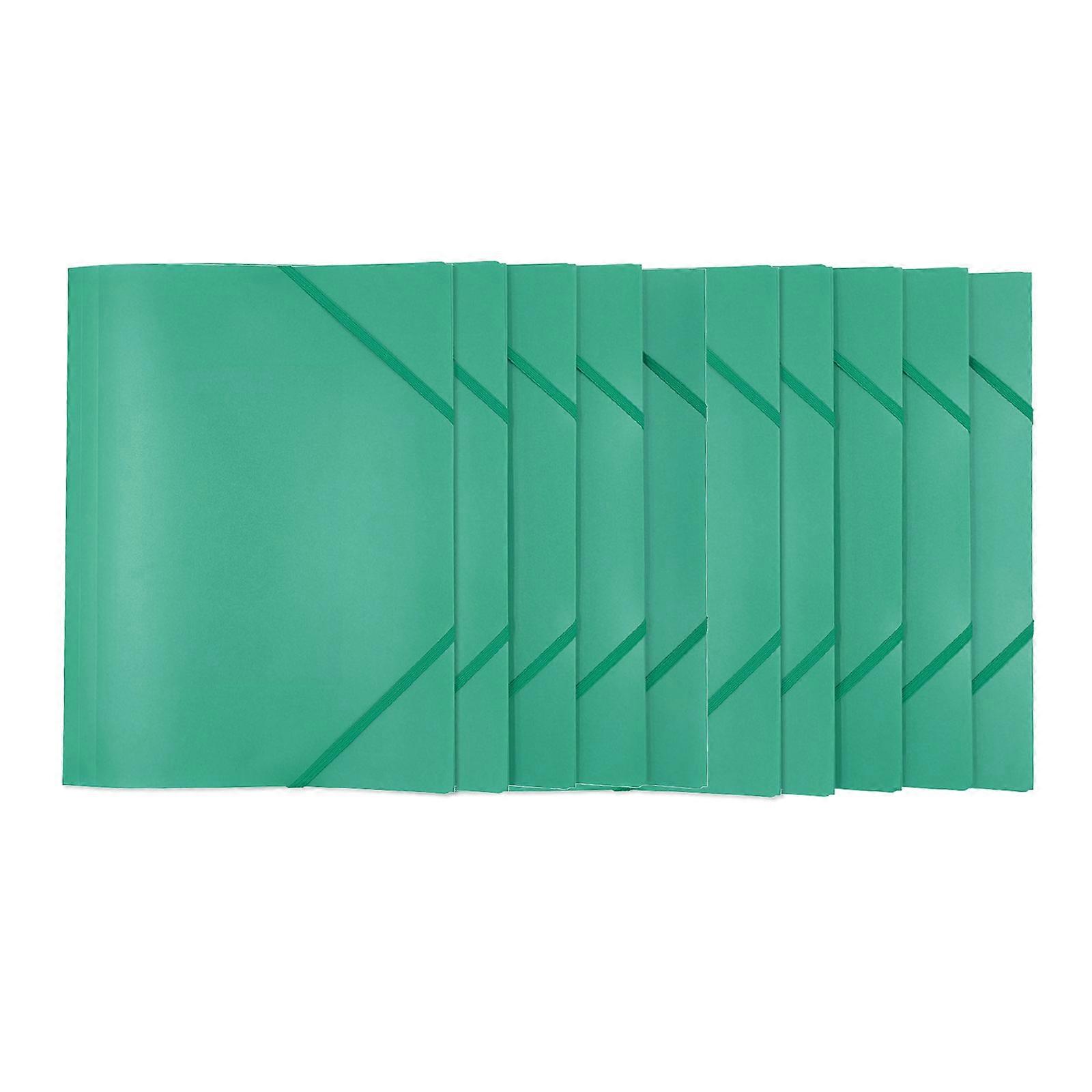 10 Pcs A4 School Postal Folder File Folder File Organiser Portfolios Folder Document Folder for School Office  Green