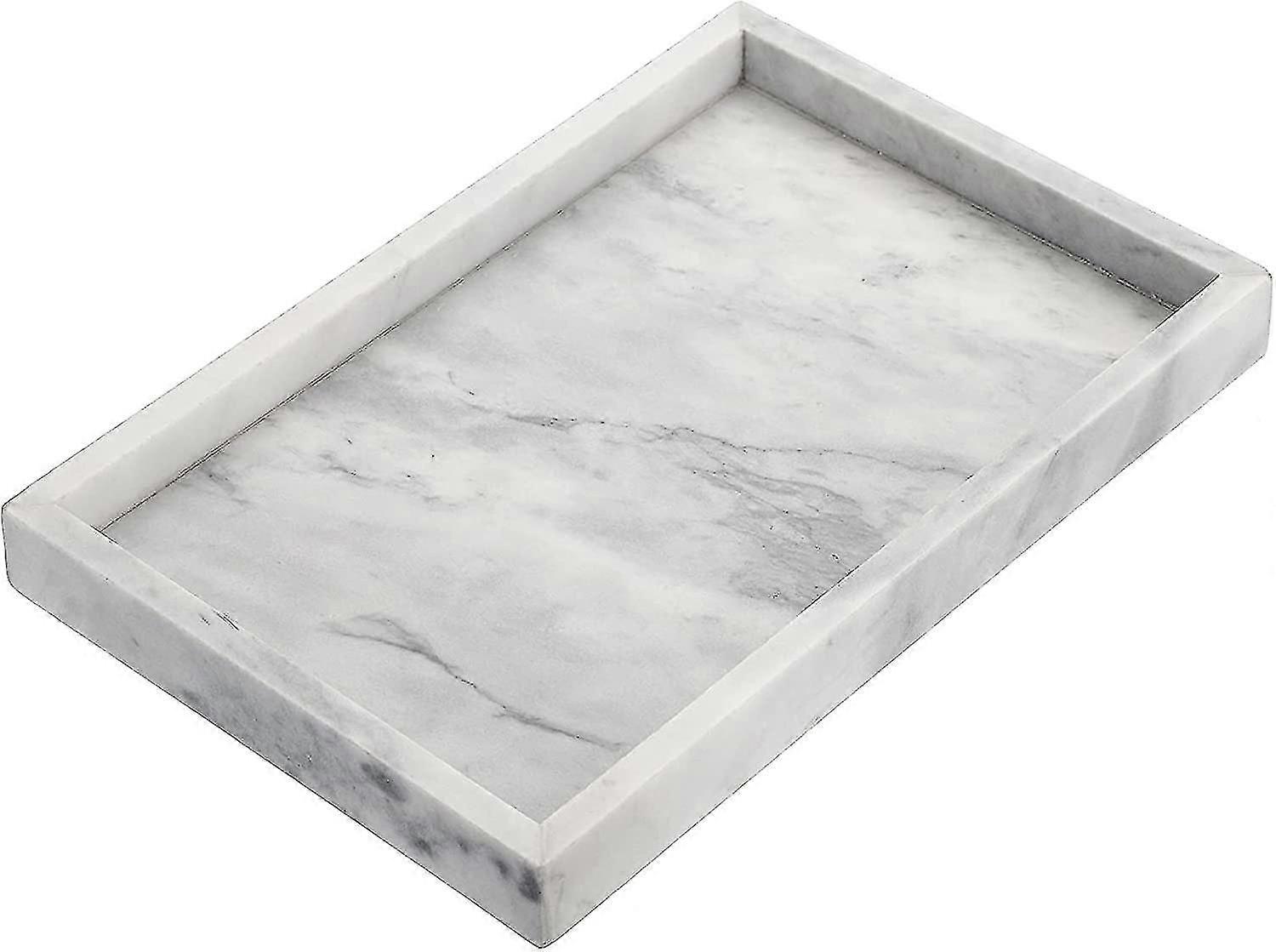 30x20cm Natural Marble Stone Storage Tray, Decorative Rectangular Slab Tray