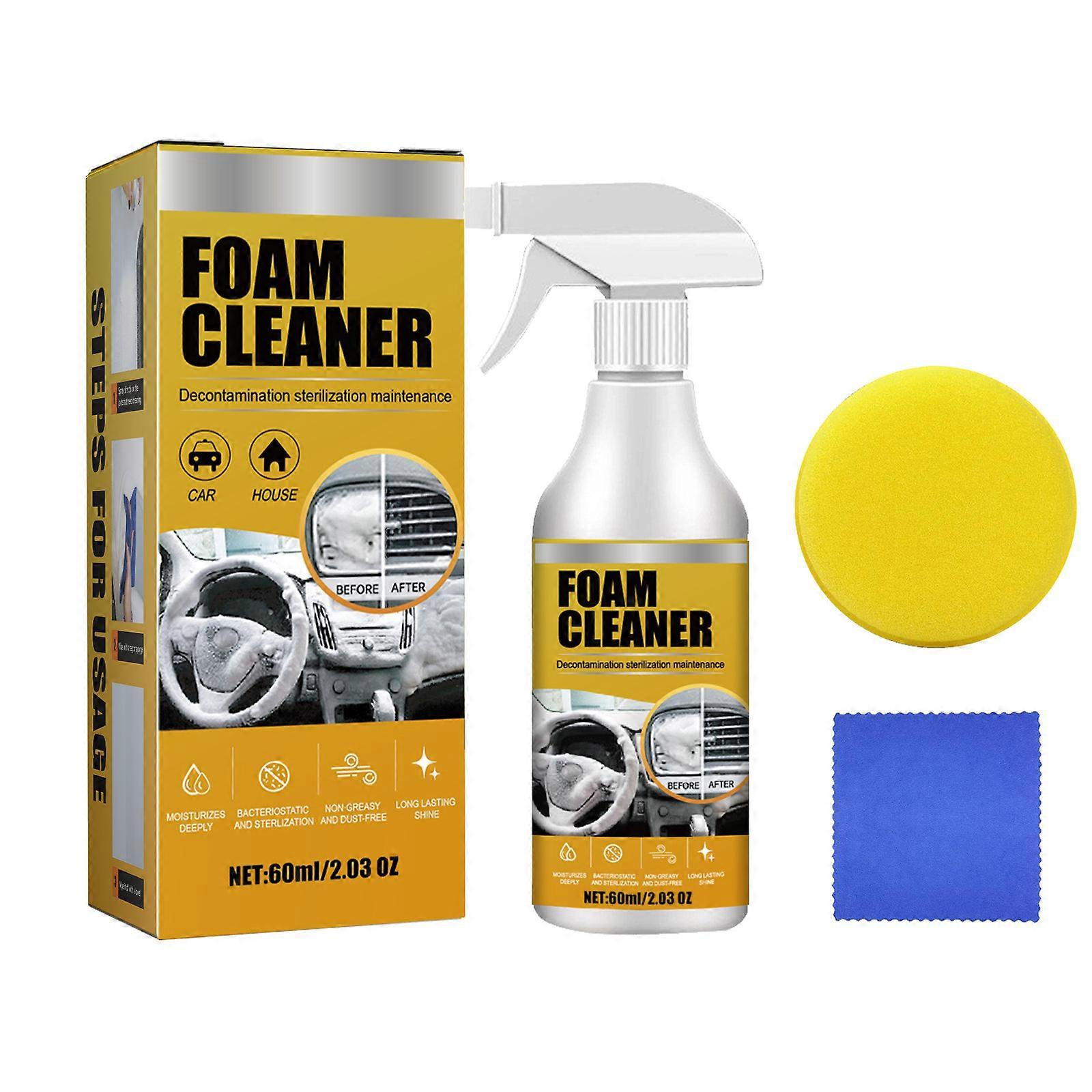 60ml - Standard (Foam Car Cleaner, Waterless, Removes Stains from Seats, Headliner, Dashboard, etc.)