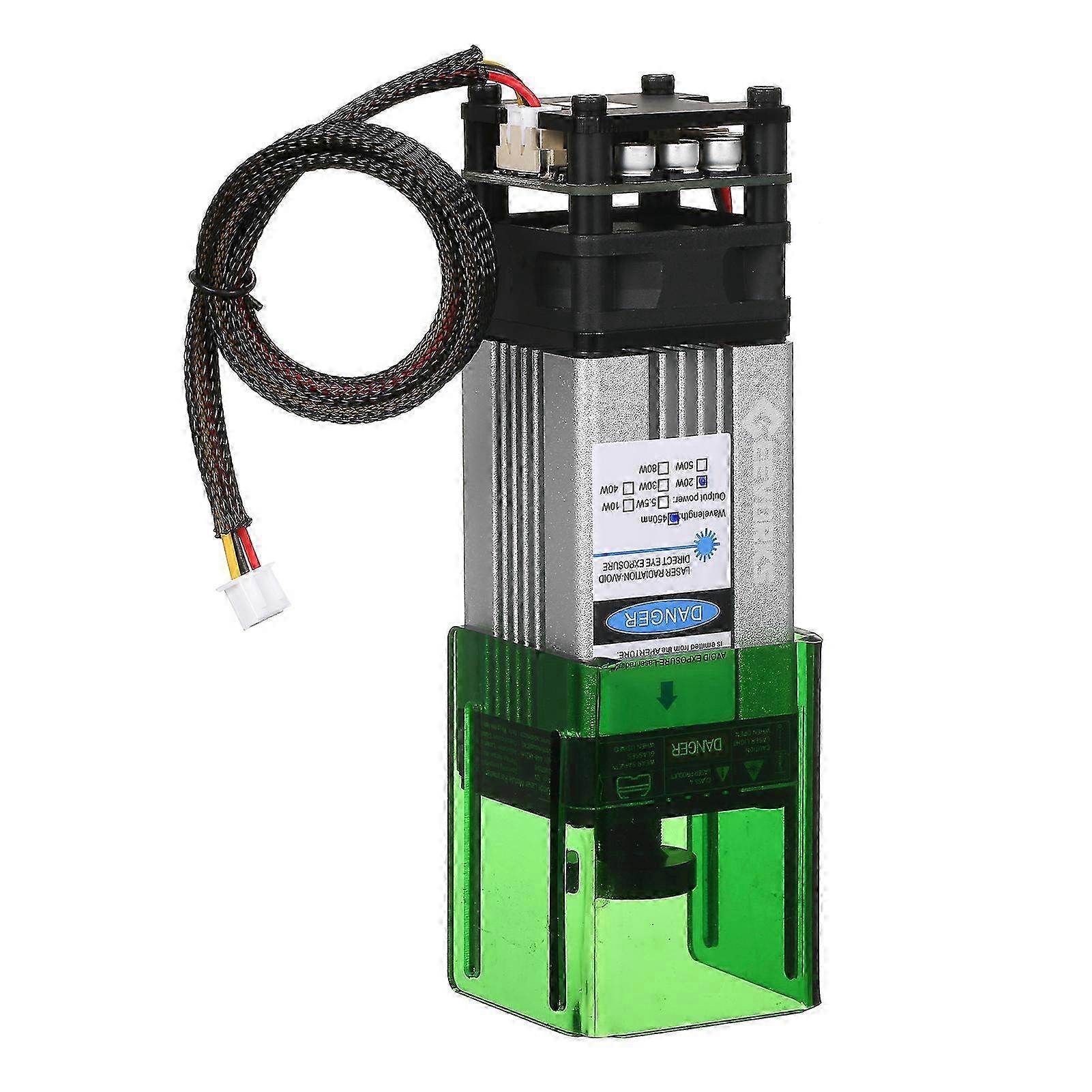 Geevorks 450nm 20W Laser Module with Protective Cover Adjustable Focal Length Laser Engraving Head High Speed Laser Engraver Cutter 3D Printer CNC Rou