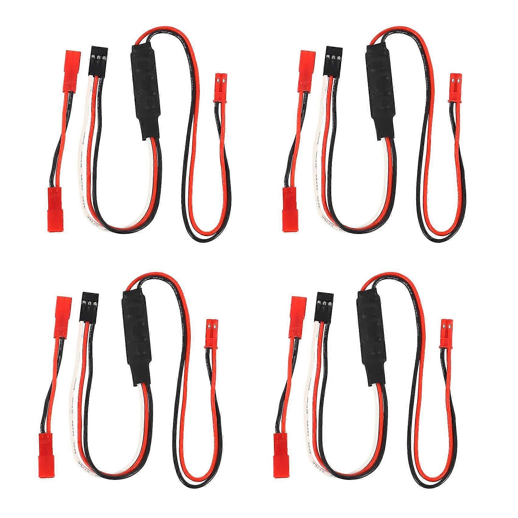 4x Winch Ch3 3 Ways Control Line Panel Remote Controller Receiver Cable For 1/10 Rc Crawler Axial S