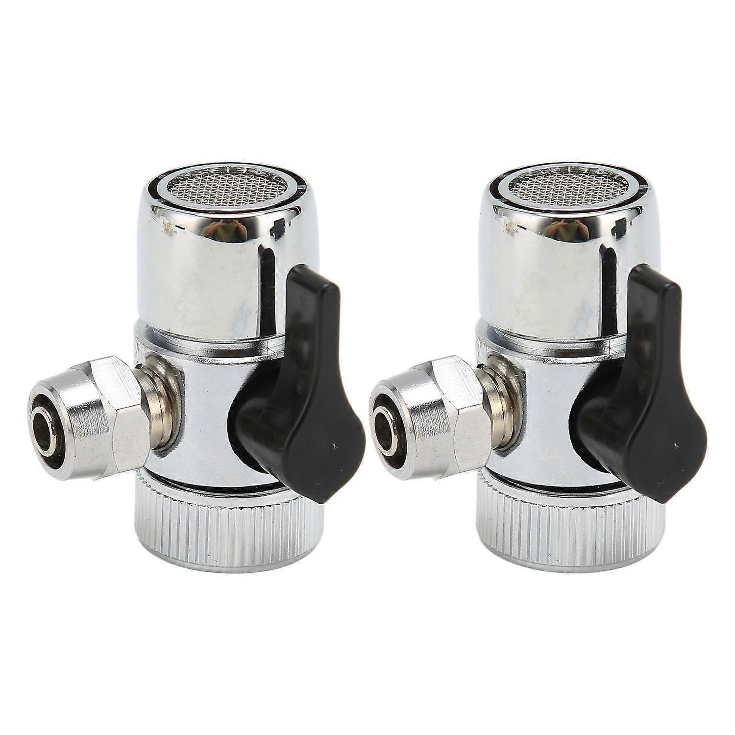 3pcs G3/8 In Sink Faucet Diverter Valve Three Way Universal Easy Installation Hose Diverter Faucet A