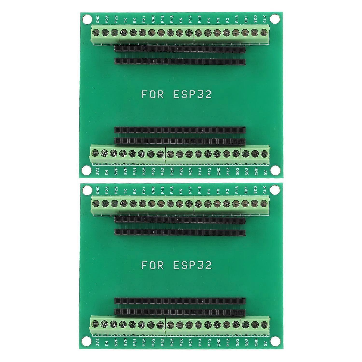 2Pcs ESP32 Breakout Board 38 Pin 2 in 1 Dual Core CPU Low Power Consumption Wireless WiFi Bluetooth 