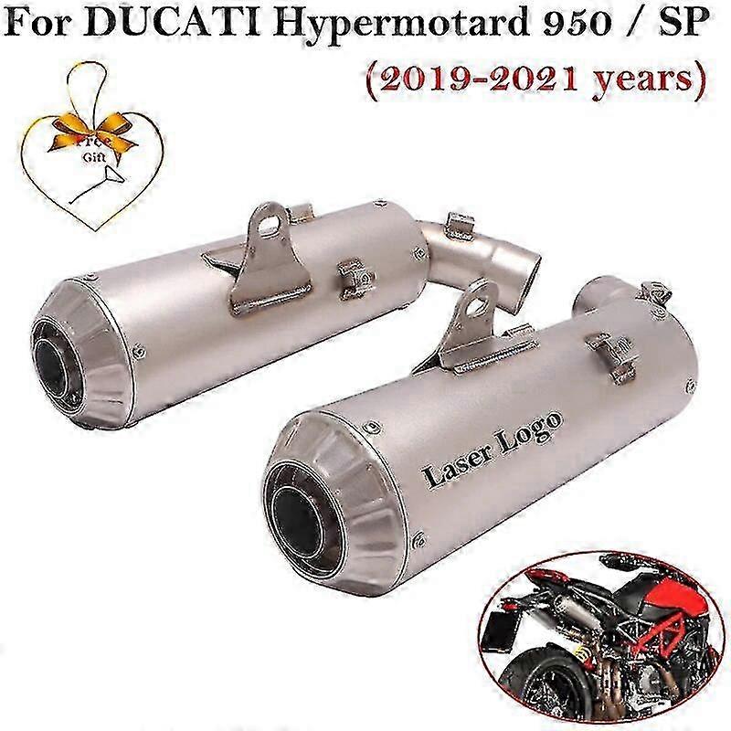 Vynikajúci výfukový systém pre motocykle Ducati Hypermotard 950 950sp 2019-2021, ľavý a pravý tlmič výfuku, dvojitý otvor, spojka výfuku, DB Killer