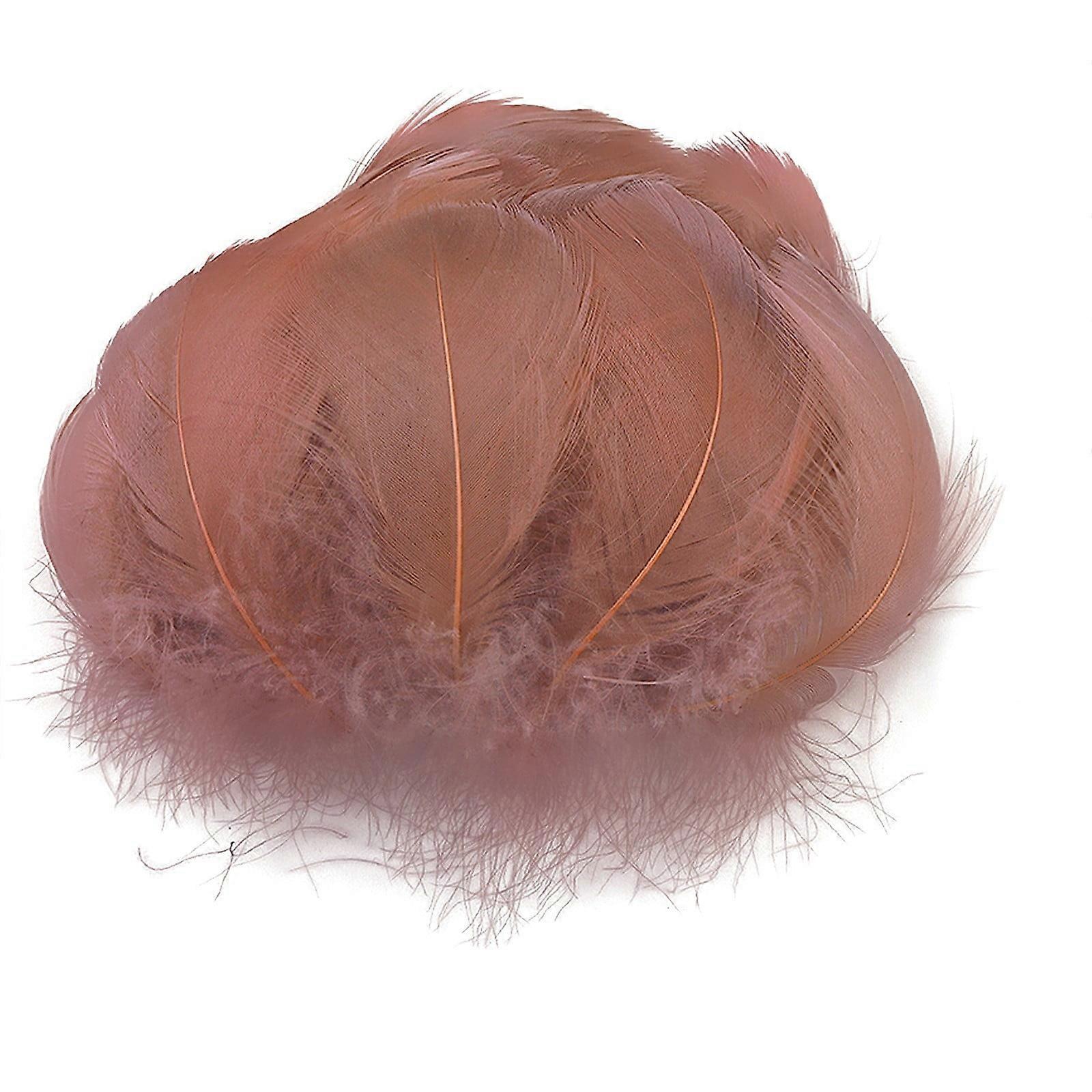 100Pcs DIY Colorful Goose Feathers, Floating Craft Decor for Wedding & Hair, Compatible with DIY Projects