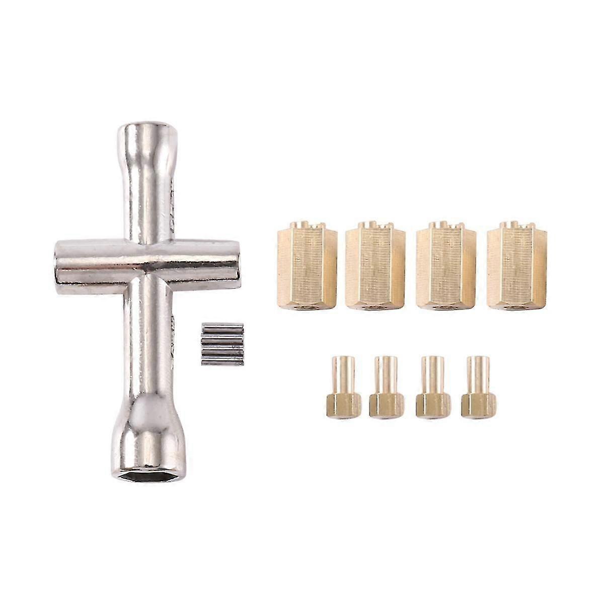 4個の真鍮10mm(+6mm)拡張ホイール六角ハブアダプター9750TRX4M -4M 1/18 RCクローラーカーのアップグレード