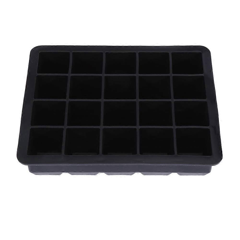 20 Grids Silicone Ice Cube Tray Mold Ice Cube Maker Container (Black)