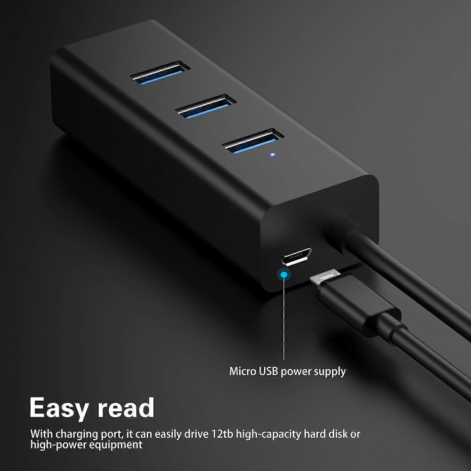 USB 2.0 Hub For Laptop Multi USB Port Expander Fast Data Transfer USB Splitter For Laptop Compatible With Windows PC Mac Printer Mobile HDD