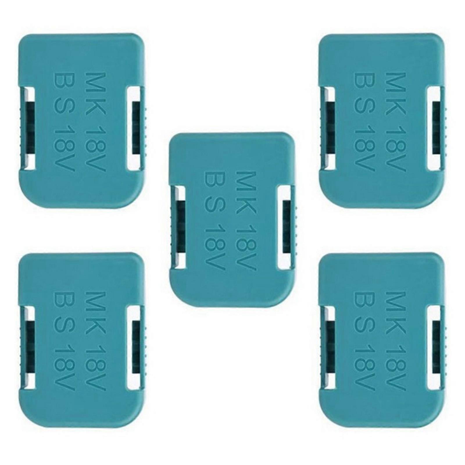 Battery Holder Stand For BL1830 14.4V 18V Li ion Batteries Plastic Storage Bracket Organizers With Secure Locking Design  Blue