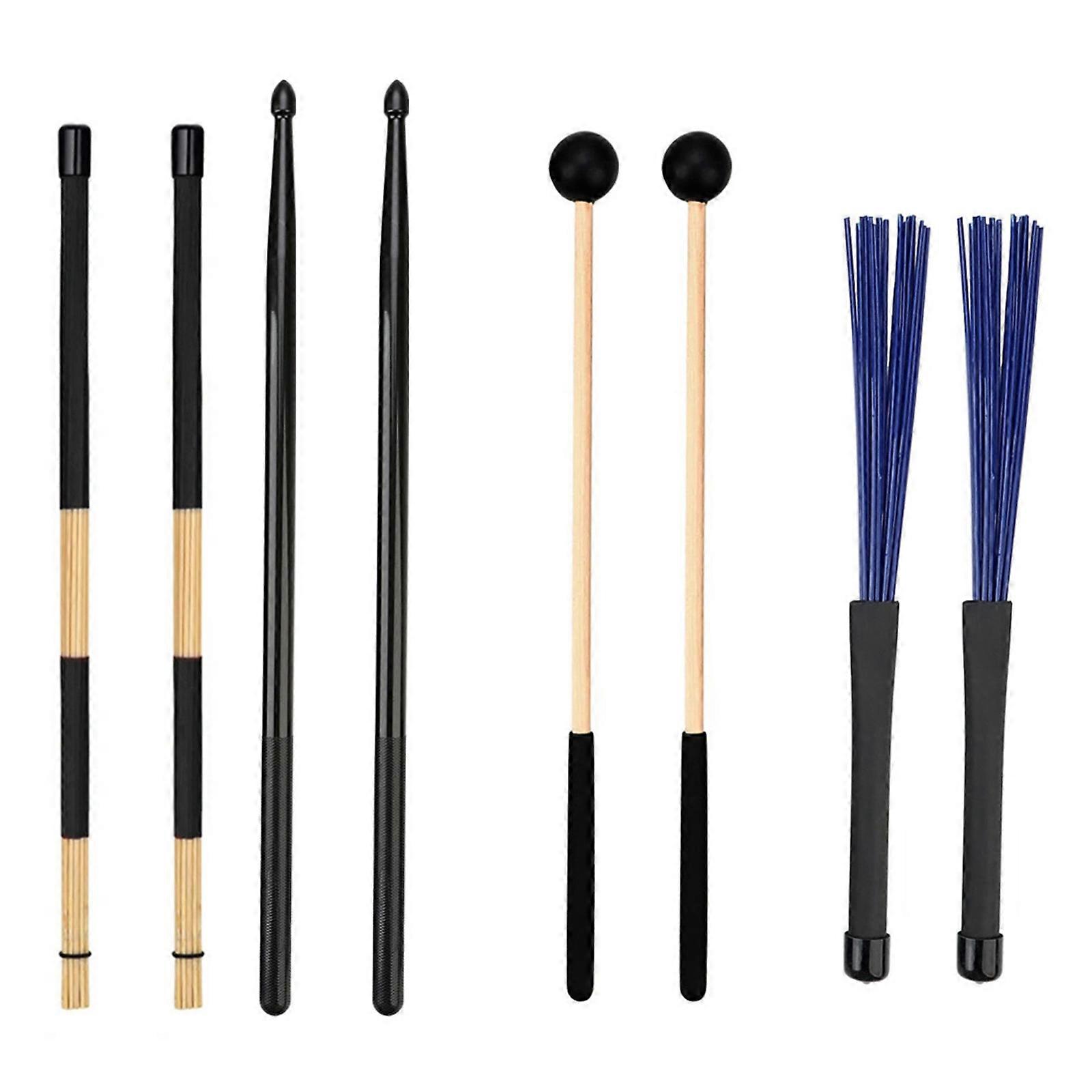 Thin Polyamide Drum Brushes For Drum Set And Swing Assemblies Comfortable Grip Rhythm Accessories Multicolor