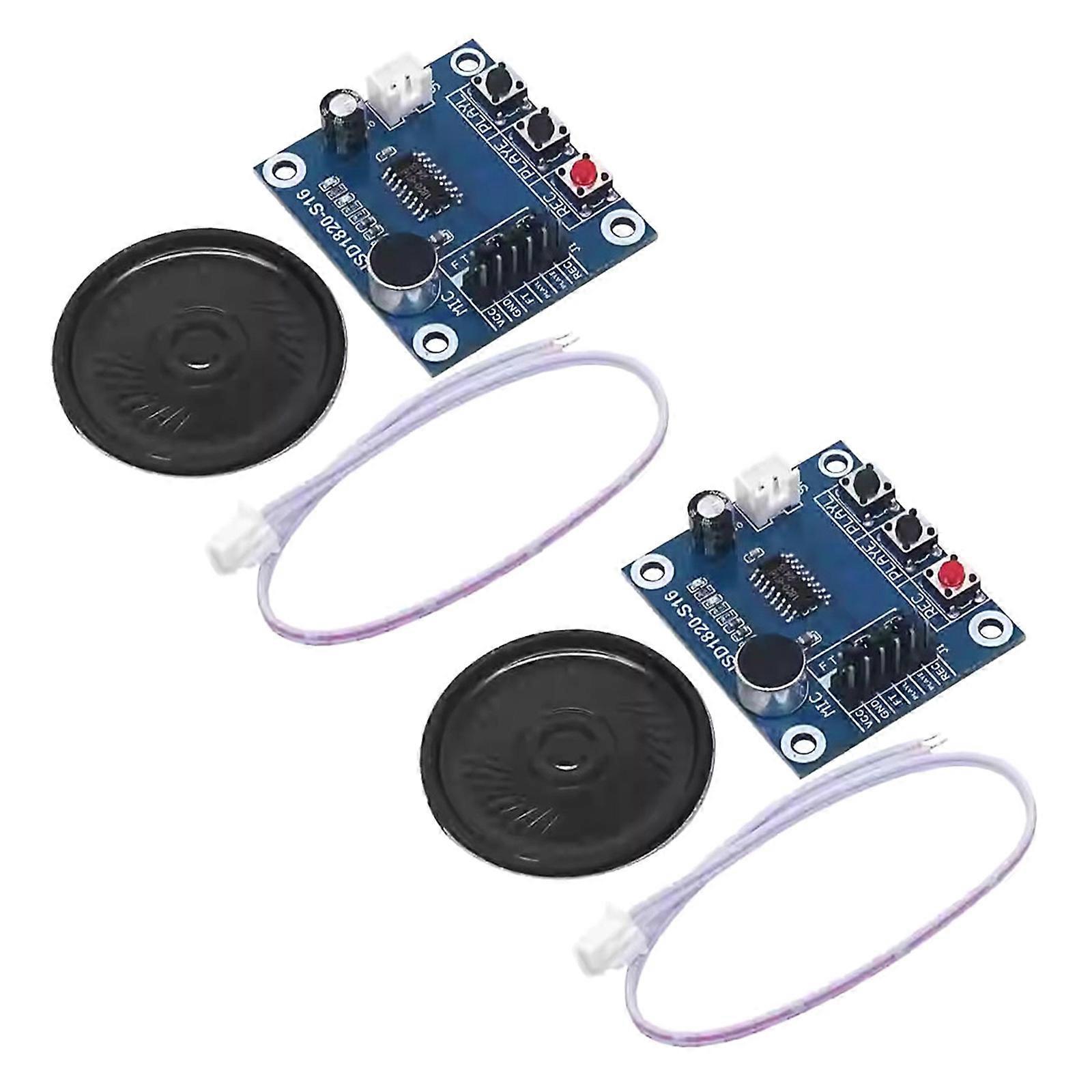 ISD1820 Electronic Voice Recorder Module 0.5W Speaker 20 Second Auditory Storage Simple Pin Control Multicolor