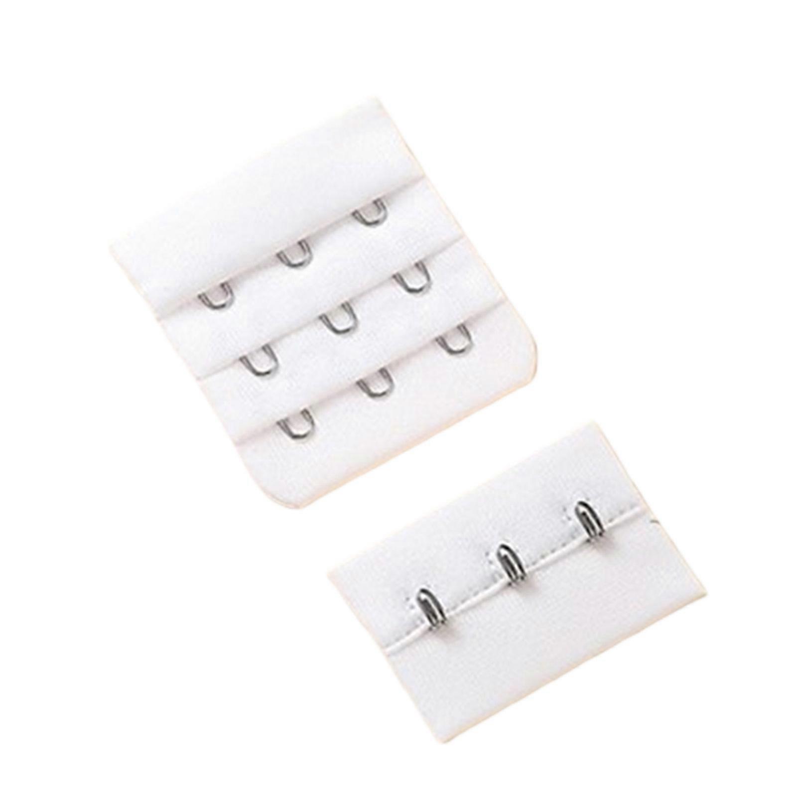 5 Pairs Flexible Underwear Extender 3 Row Closure Breathable Fabric For Body Changes Comfort Daily Bra Clasp Accessory  White